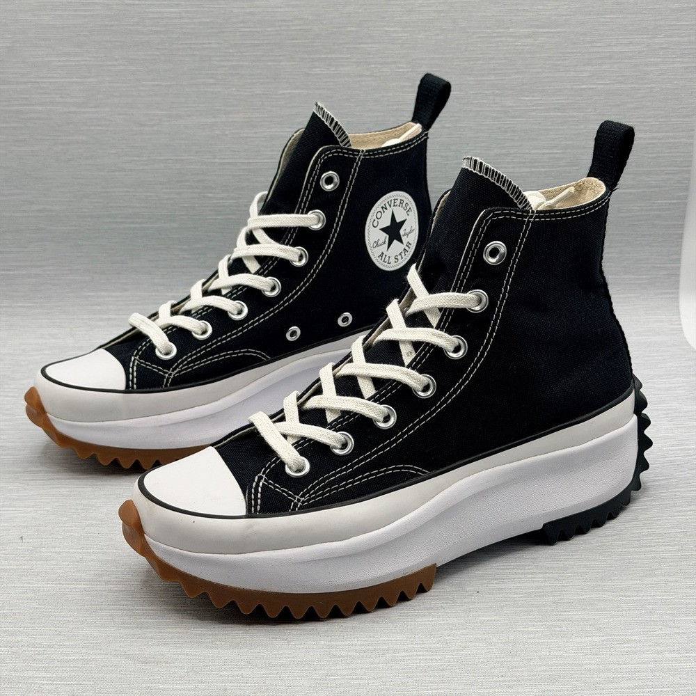 Converse Run Star Hike Women's 7.5 Men's 5.5 Black Canvas Platform High Top